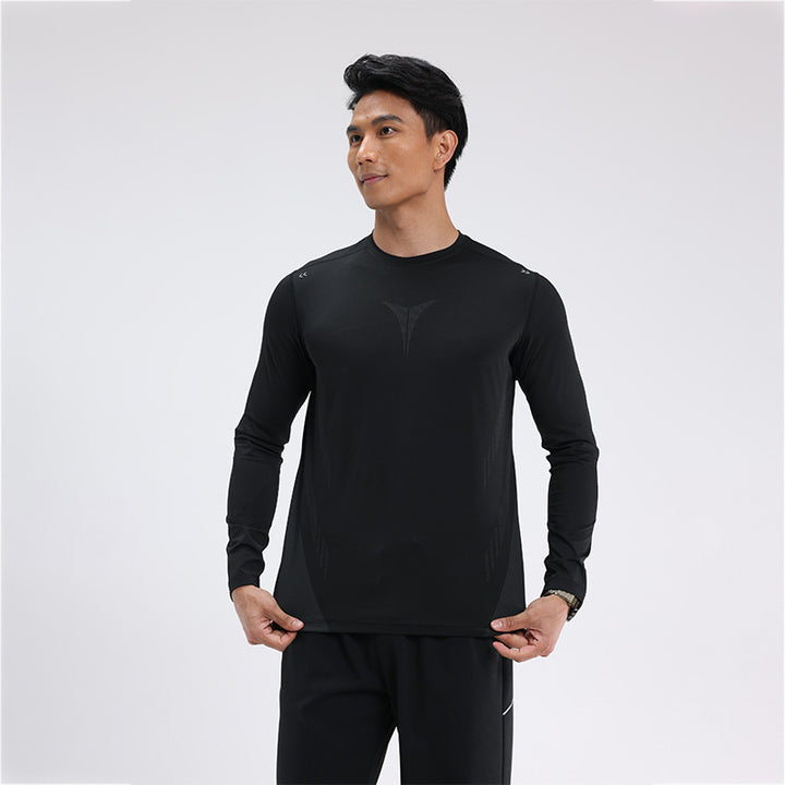 Herren Atmungsaktives Langarm-Trainingst-Shirt Echoarchiv