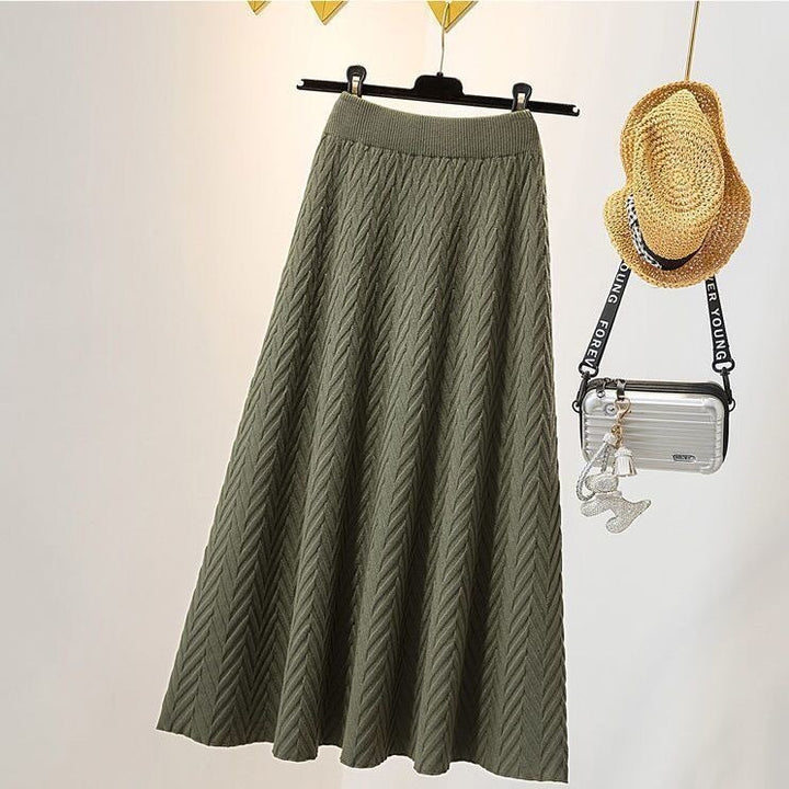 Damen Eleganter Maxirock mit Chevron-Muster Echo Archiv