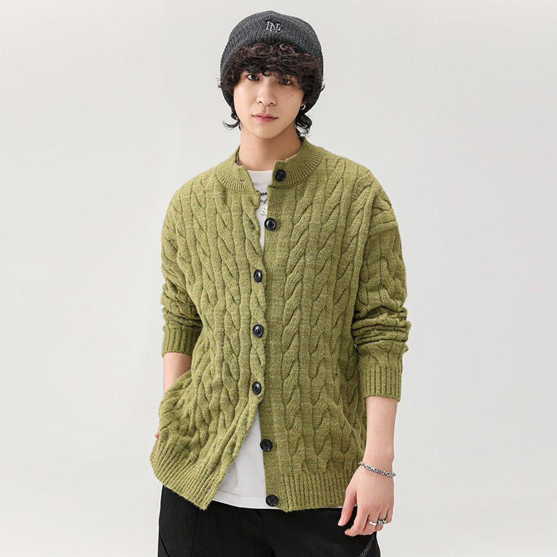 Herren Grobstrick-Cardigan mit praktischen Knöpfen Echoarchiv
