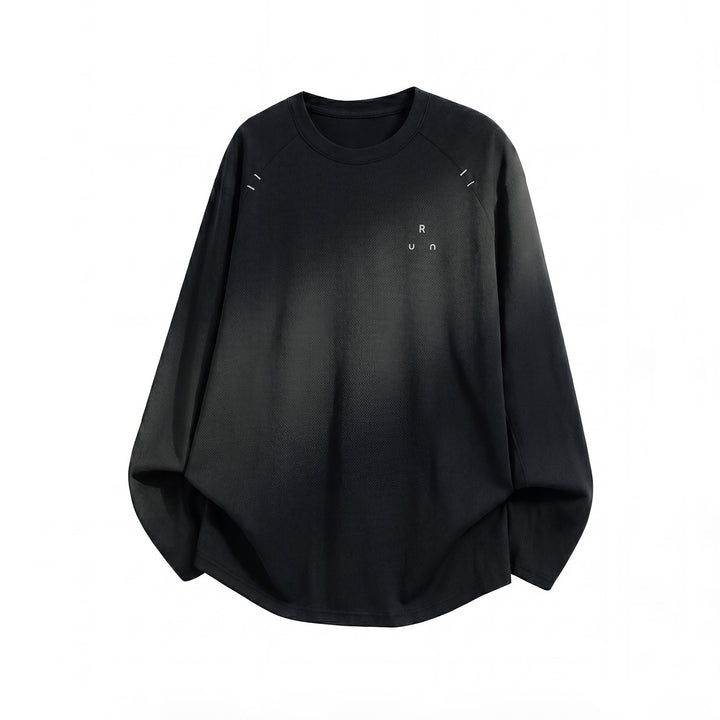 Unisex Oversize Rundhals-Sweatshirt mit Waffelstruktur und geschwungener Saum Echo Archiv