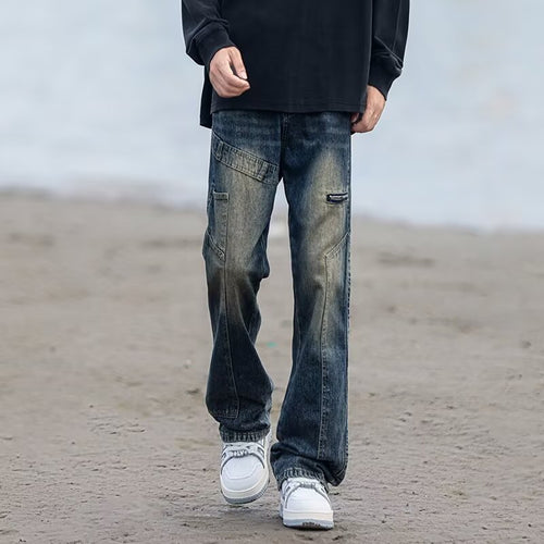 Herren Modische Cargo-Jeans mit praktischen Taschen Echoarchiv
