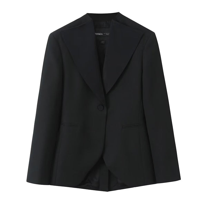 Damen Taillierter Ein-Knopf-Blazer mit breitem Schalkragen und schmaler Silhouette Echo Archiv