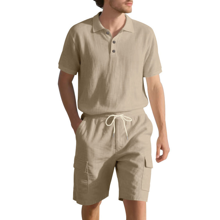 Herren Polohemd und Cargo-Shorts Set Echoarchiv
