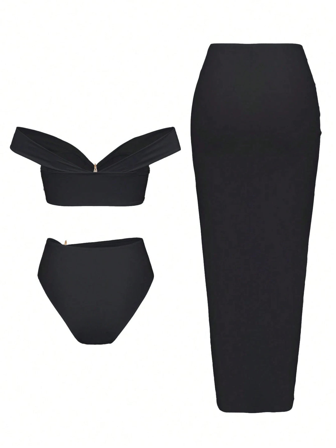 Damen Elegantes Bikiniset mit Wickelrock Echo Archiv