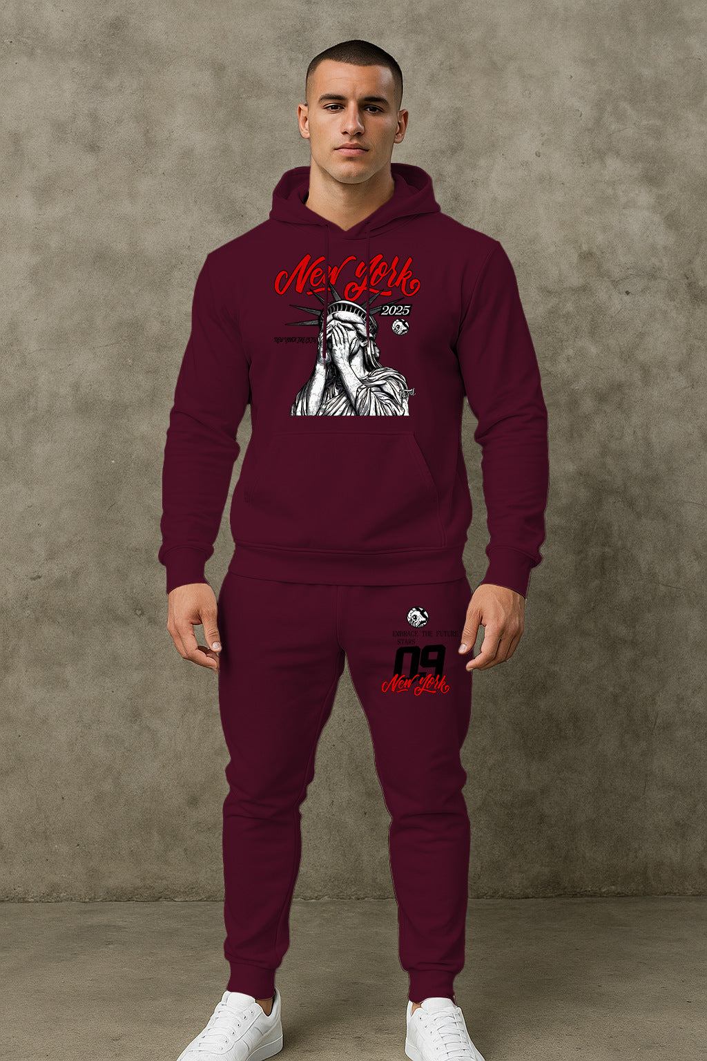 Herren lässiger Kapuzenpullover mit Hosen Echoarchiv