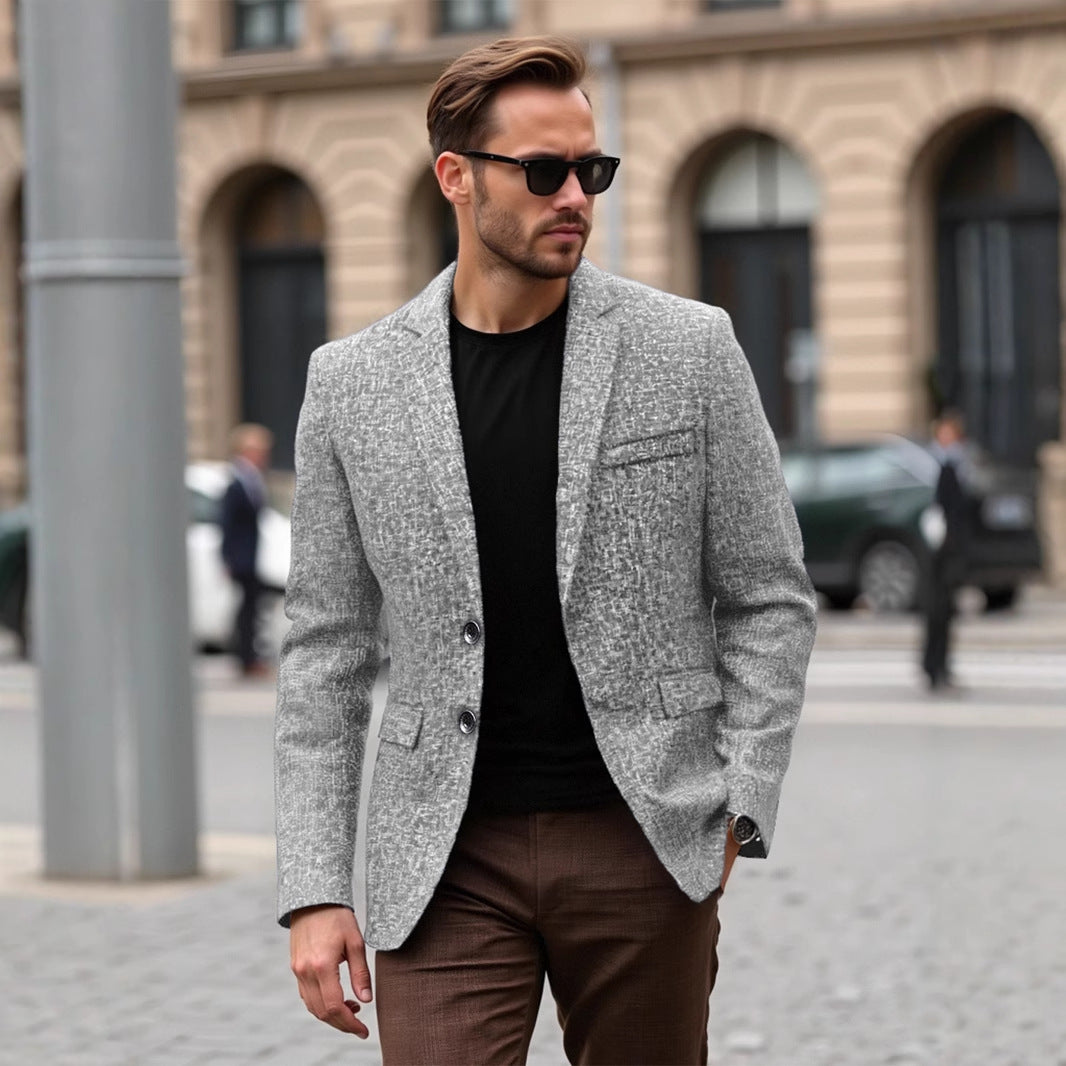Herren eleganter strukturierten Blazer mit modernem Gewebe und stilvollen Details Echoarchiv
