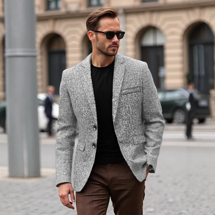 Herren strukturierter Casual Blazer Echoarchiv