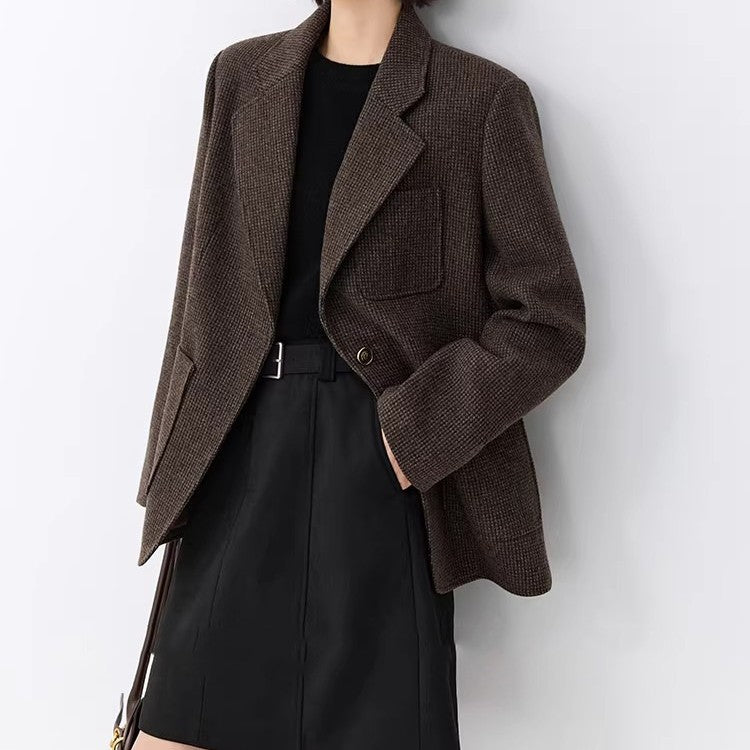 Damen Elegante oversized Jacke mit strukturiertem Design Echoarchiv