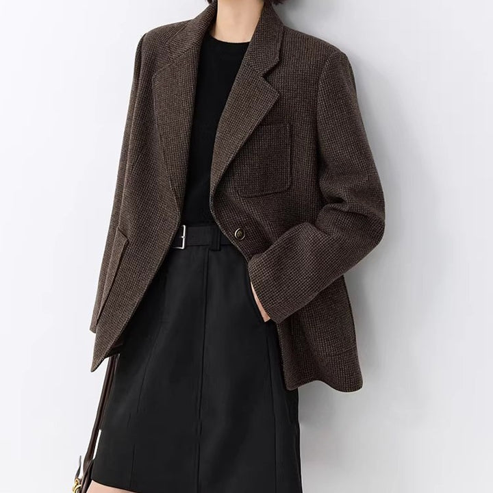 Damen Elegante oversized Jacke mit strukturiertem Design Echoarchiv