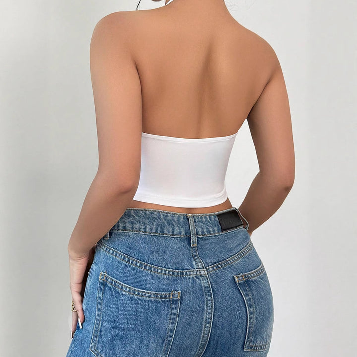 Damen Blusentop mit tiefem V-Ausschnitt und floralem Design Echo Archiv