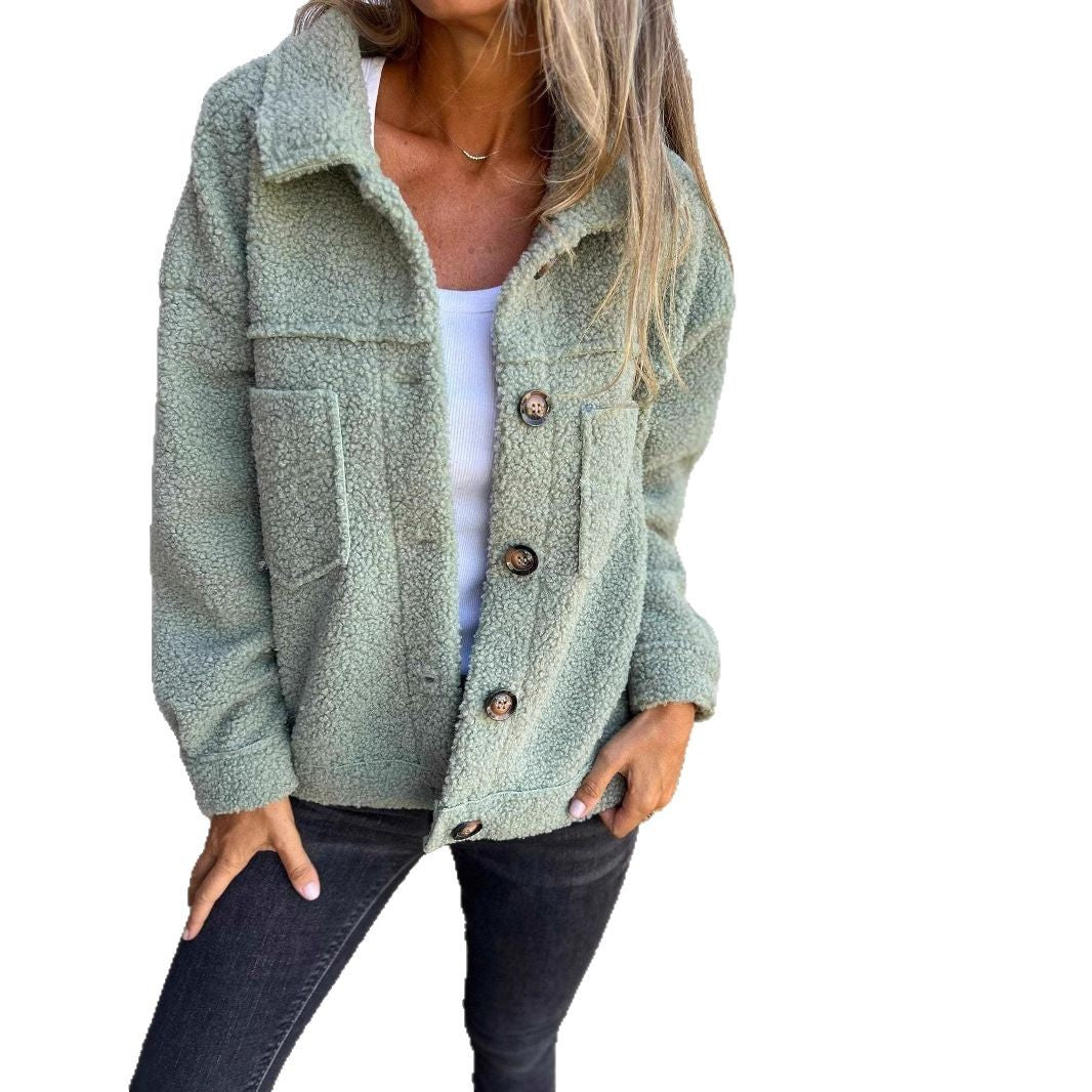 Damen nan kuschelige Teddyjacke im Shacket Stil Echo Archiv