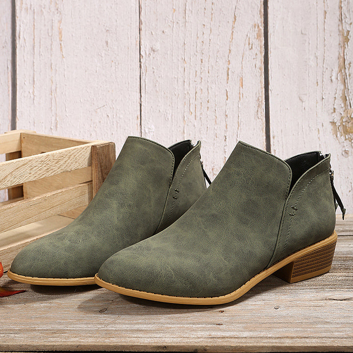 Damen nan spitz zulaufende Schlupf-Ankleboots mit kleinem Blockabsatz und ergonomischem Komfortfußbett Echo Archiv