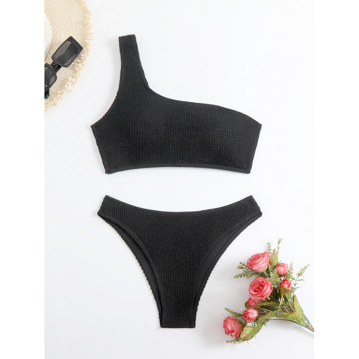 Damen Einseitiger Bikini mit strukturierter Oberfläche Echo Archiv