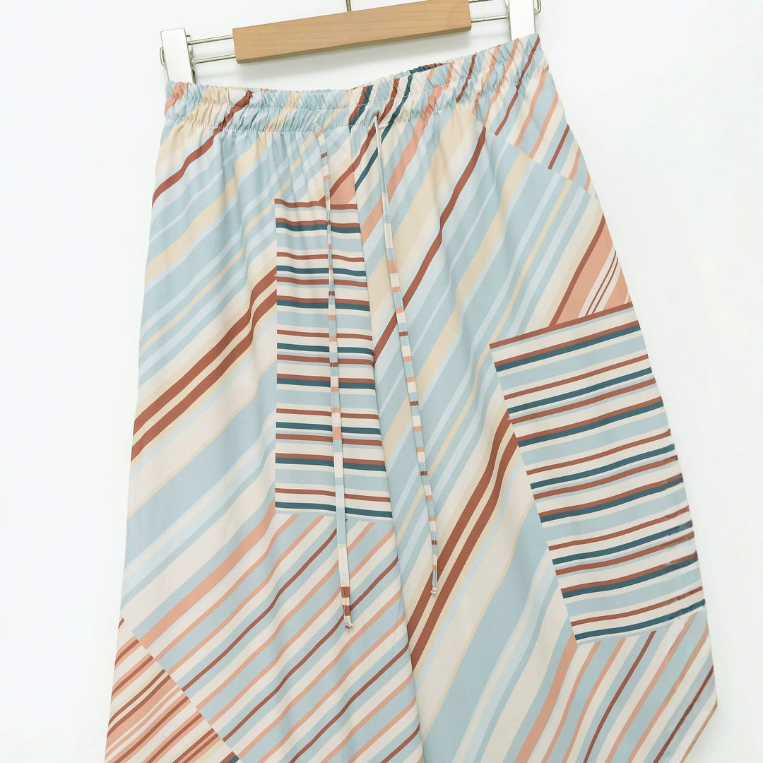 Damen Weite Culotte‑Hose mit elastischem Bund, Kordelzug und aufgesetzten Taschen Echo Archiv