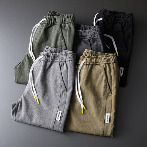 Herren lässige Baumwollhose mit verstellbarem Bund und praktischen Taschen Echoarchiv