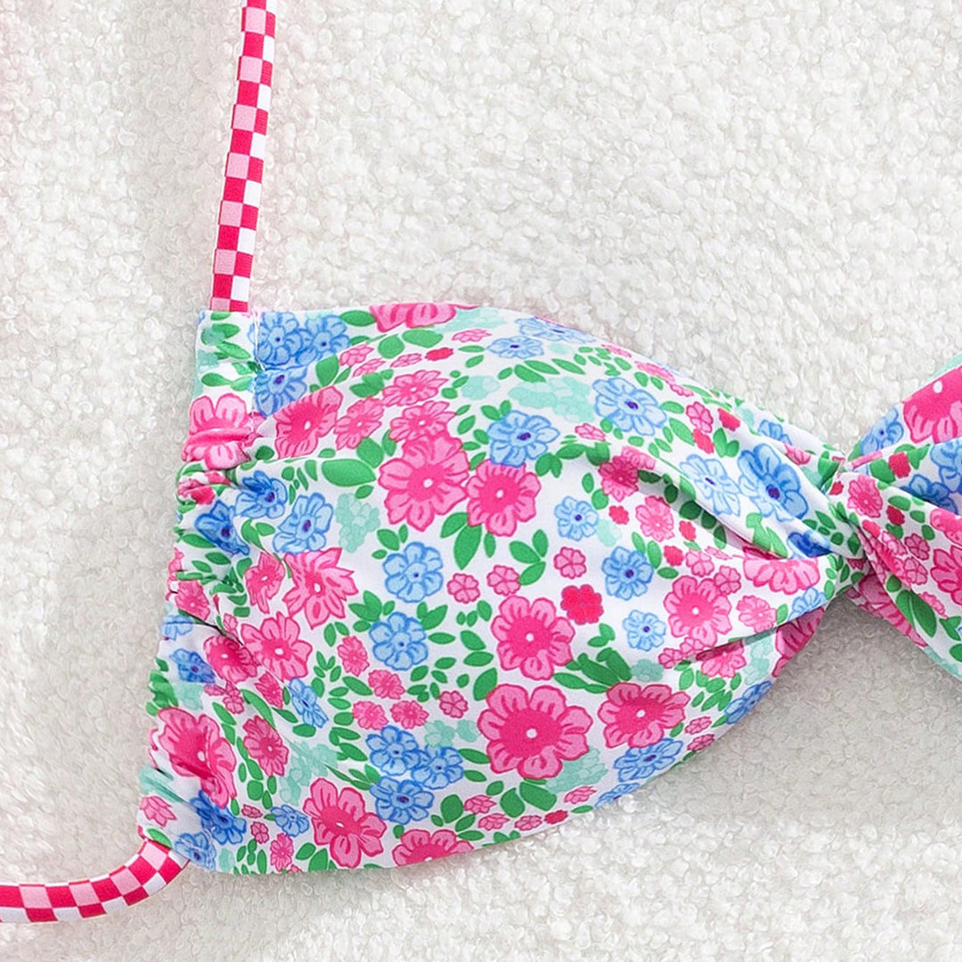 Damen Floral Bikini mit verstellbaren Bindegurten Echo Archiv