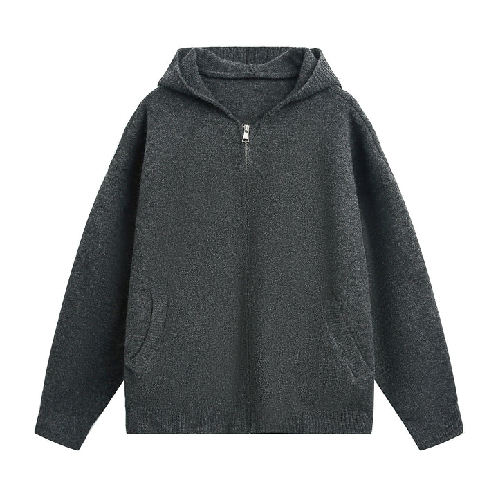 Unisex Grobstrick‑Kapuzenjacke mit durchgehendem Reißverschluss und aufgesetzten Eingrifftaschen Echo Archiv