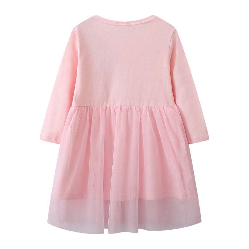 Mädchen Ballettkleid mit Tüllrock und lebhaften Tänzerinnen-Applikationen Echo Archiv