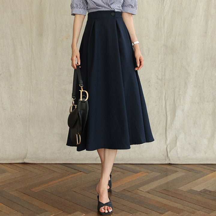 Damen Eleganter A-Linien Midi-Rock Echoarchiv