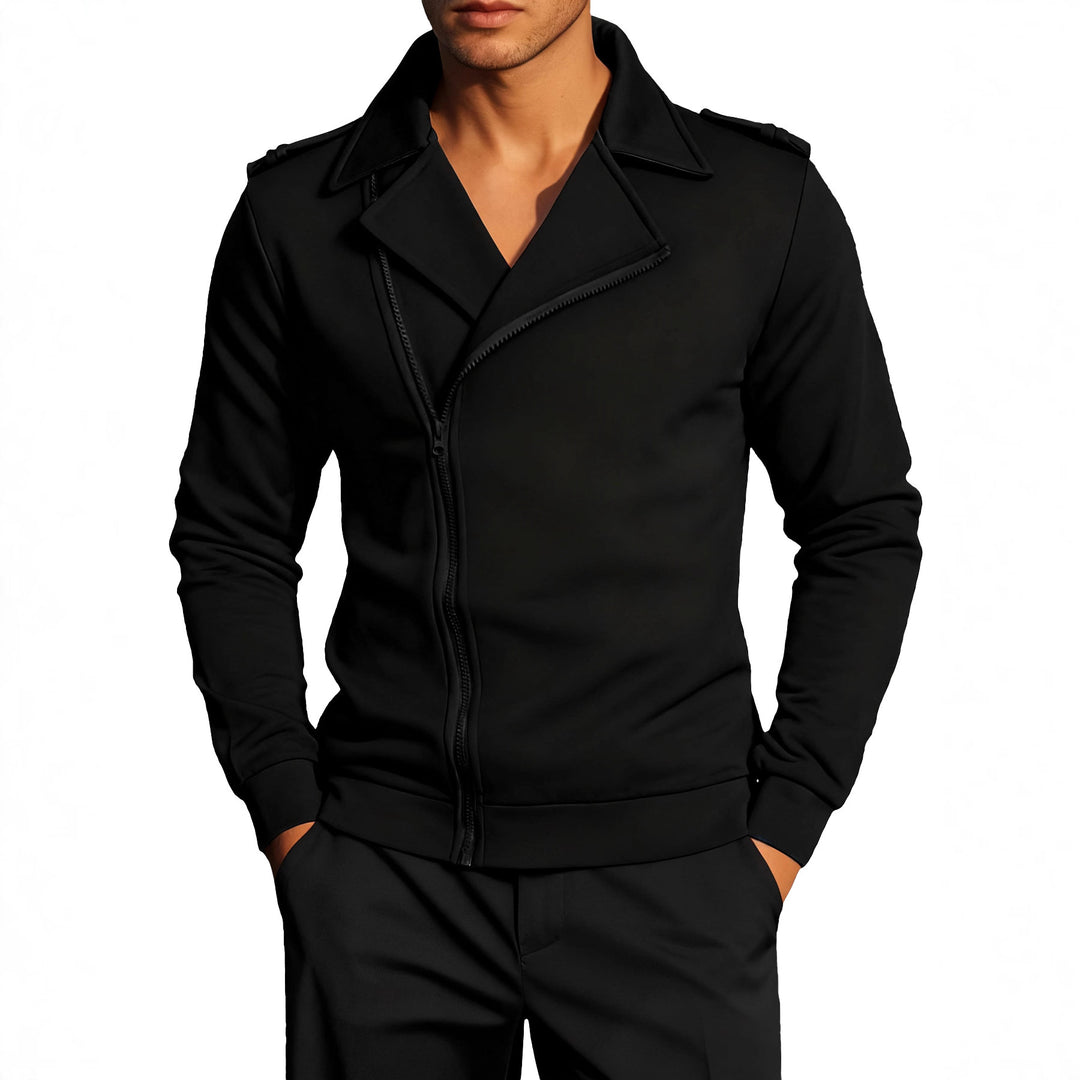 Herren lässige Zip-Jacke mit Kragen Echoarchiv
