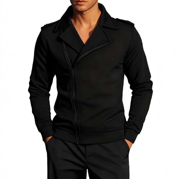Herren lässige Zip-Jacke mit Kragen Echoarchiv