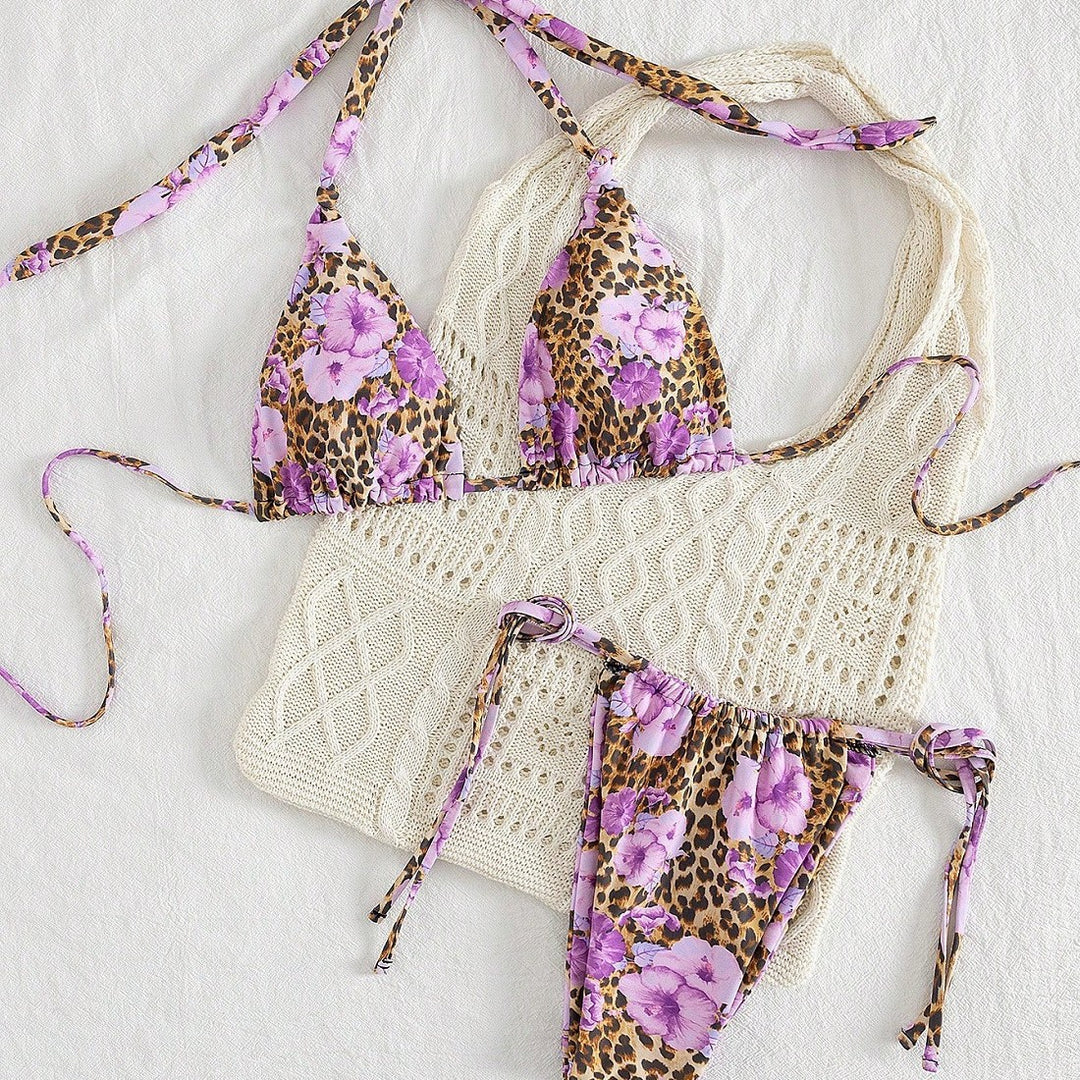Damen Triangel-Bikini-Set mit raffiniertem Häkeloberteil Echo Archiv