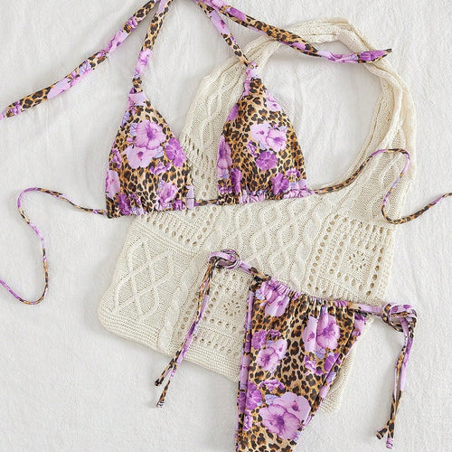 Damen Triangel-Bikini-Set mit raffiniertem Häkeloberteil Echo Archiv