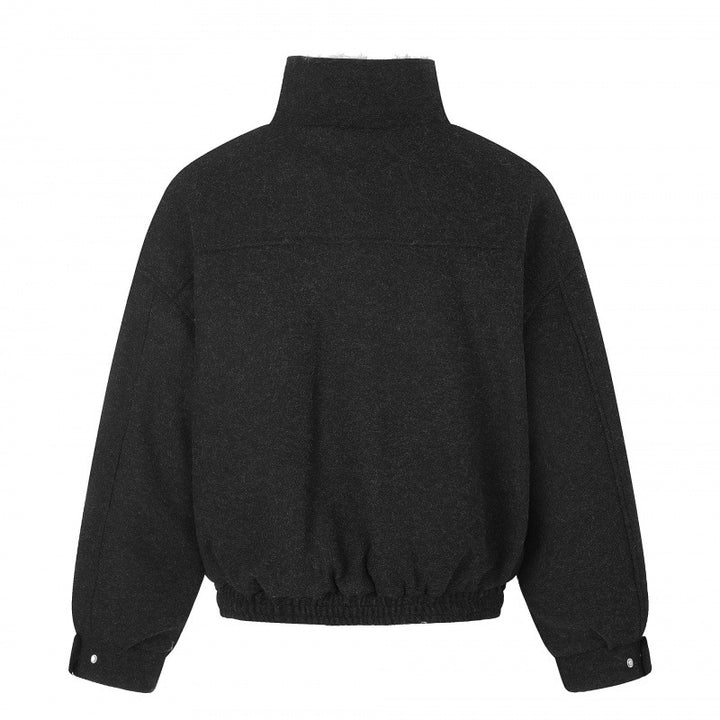 Damen Kurzer Wollmix‑Blouson im Flight‑Style mit Teddyfutter und aufgesetzten Pattentaschen Echo Archiv