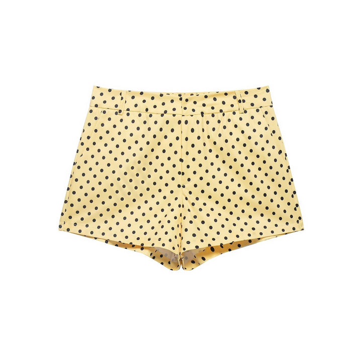 Damen nan weite High-Waist Schlaghose mit Punkteprint und elastischem Bund Echo Archiv