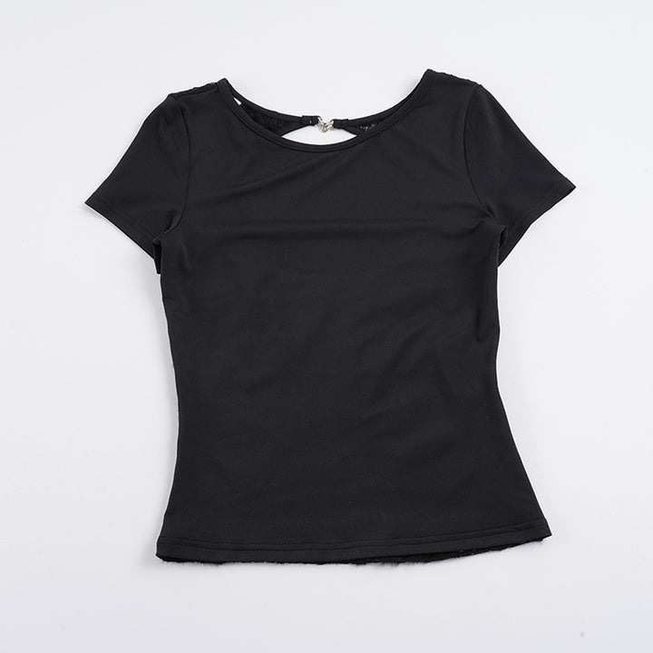 Damen figurbetontes T-Shirt mit elegantem Rückendetail Echo Archiv