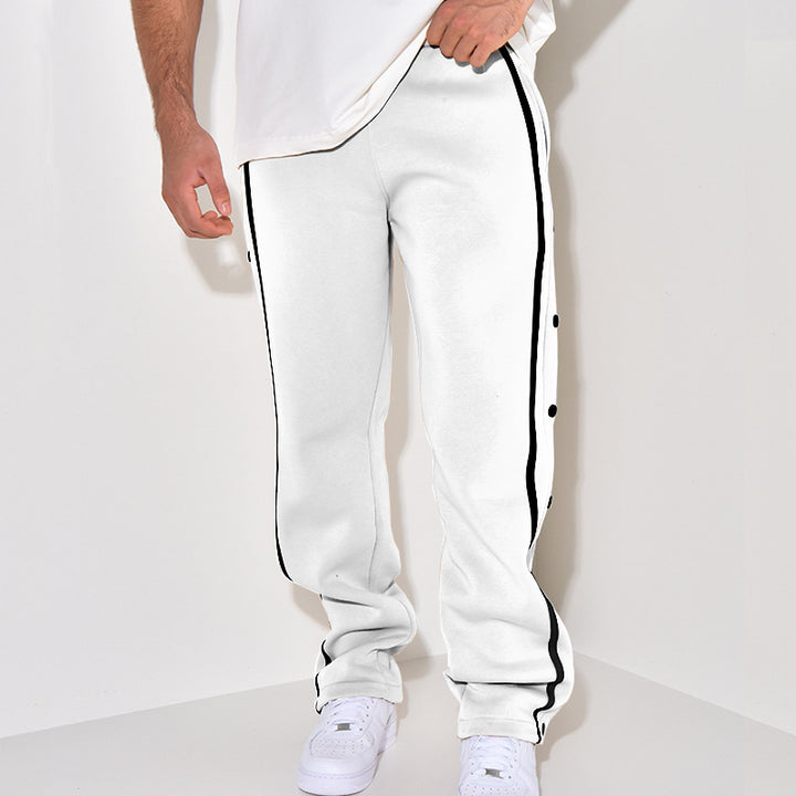 Herren Sportliche Stoffhose mit seitlichem Knopfverschluss Echoarchiv