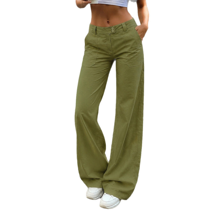 Damen Hochtaillierte Palazzohose im Utility‑Stil mit weitem Bein Echo Archiv