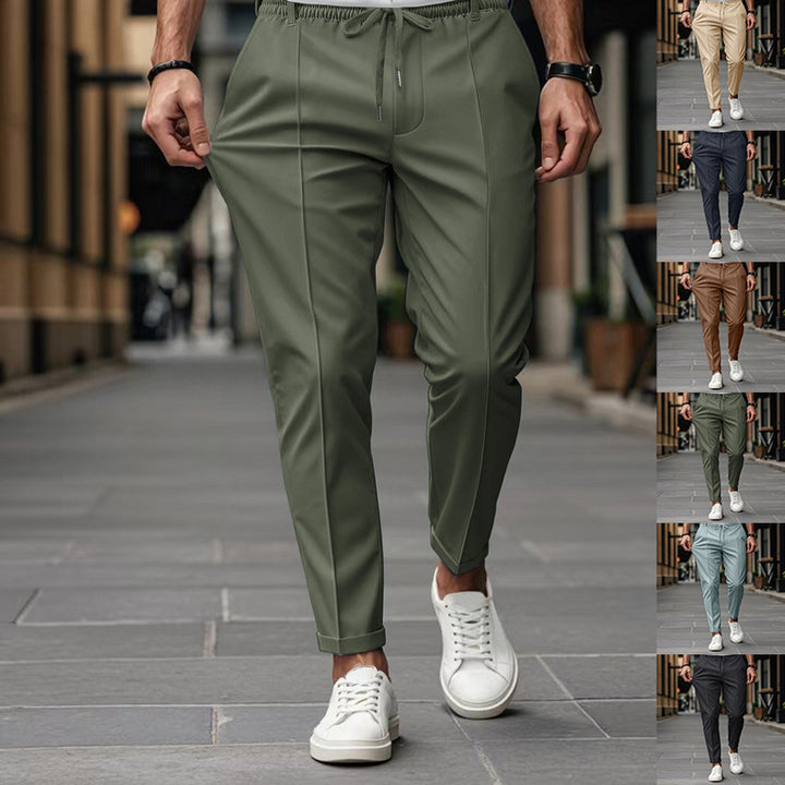 Herren elegante Freizeithose mit praktischen Taschen und elastischem Bund Echoarchiv