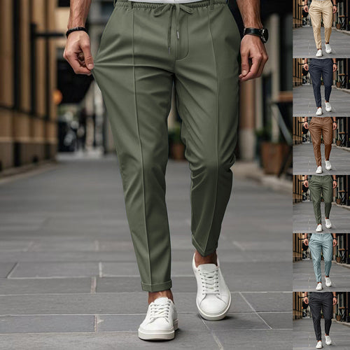Herren elegante Freizeithose mit praktischen Taschen und elastischem Bund Echoarchiv