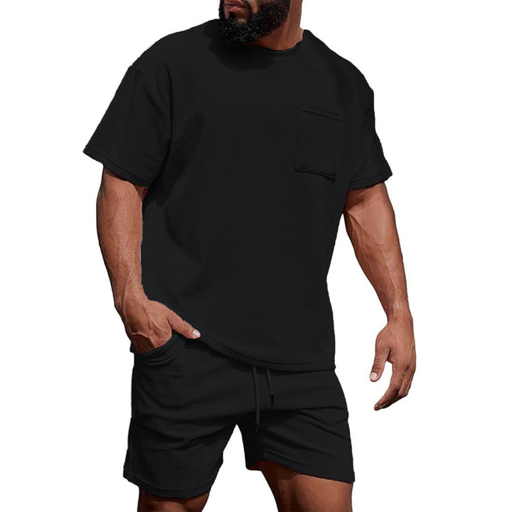 Herren Kurzarm T-Shirt und Shorts Freizeit Outfit Echoarchiv