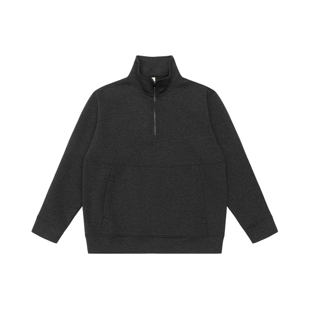 Unisex Halbzip-Sweatshirt mit hohem Stehkragen, Kängurutasche und Boxy-Schnitt Echoarchiv
