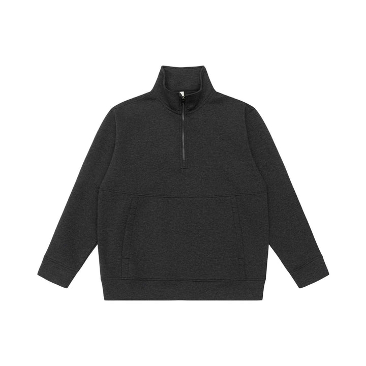 Unisex Halbzip-Sweatshirt mit hohem Stehkragen, Kängurutasche und Boxy-Schnitt Echoarchiv