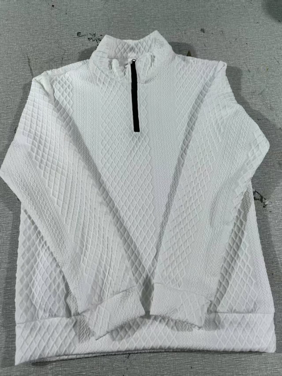 Herren Stehkragen Pullover mit Strukturmuster Echoarchiv