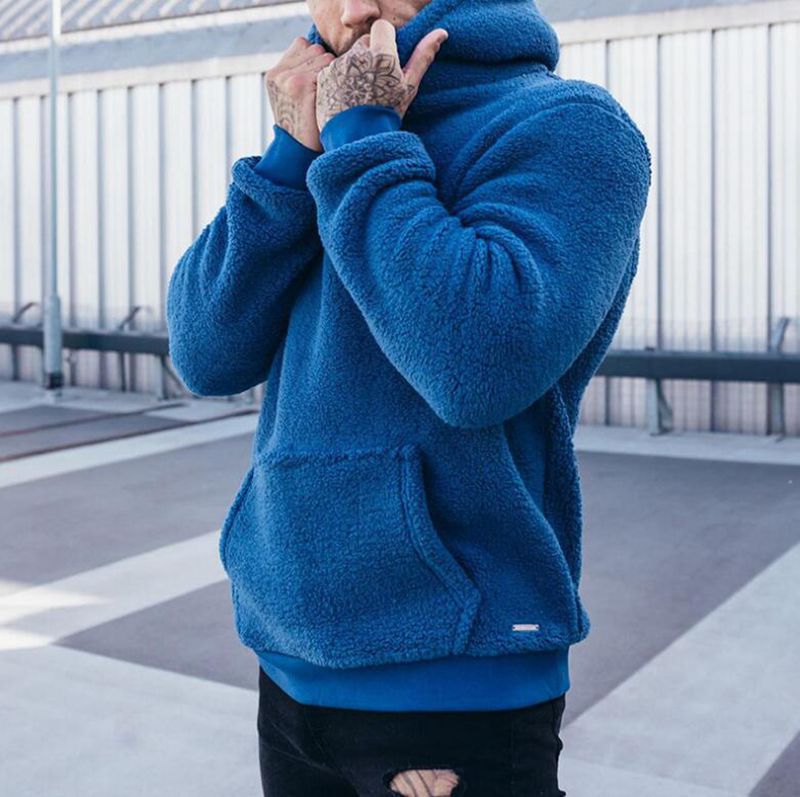Herren kuscheliger Hoodie mit Kängurutasche Echoarchiv