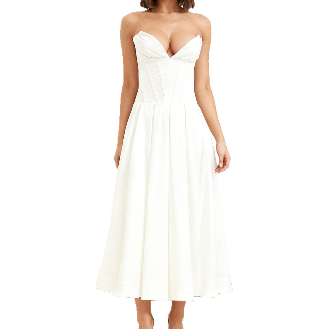 Damen Elegant geschnittenes Korsettkleid mit schwingendem Rock Echo Archiv