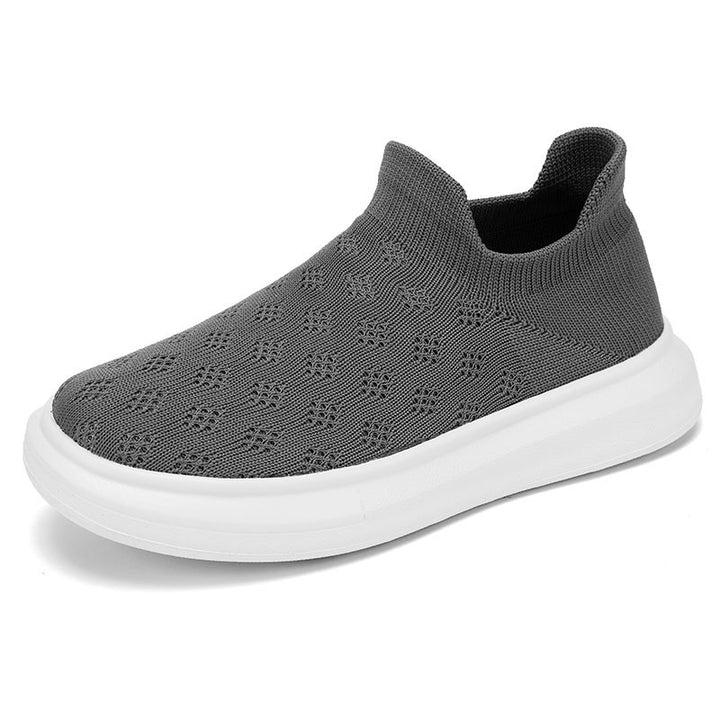 Damen nan sockenähnlicher Strick-Slipper mit perforiertem Lochmuster und stoßdämpfender Plateausohle Echo Archiv