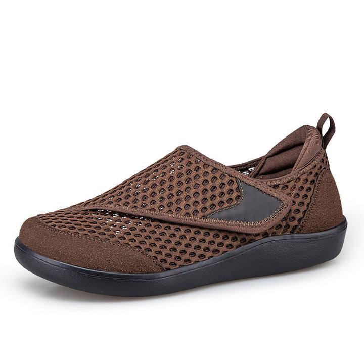 Unisex nan atmungsaktiver Netz-Slipper mit verstellbarem Klettverschluss und viskoelastischem Fußbett Echo Archiv