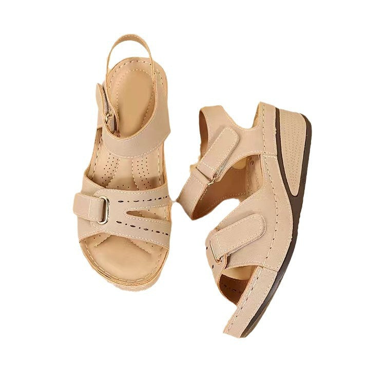 Damen Komfort-Sandalen mit verstellbaren Klett- und Schnallenriemen sowie ergonomischem Fußbett Echo Archiv