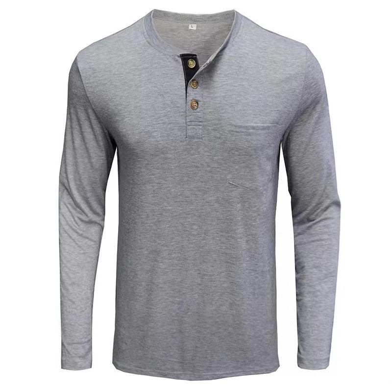 Herren Langarmshirt mit Knopfleiste Echoarchiv