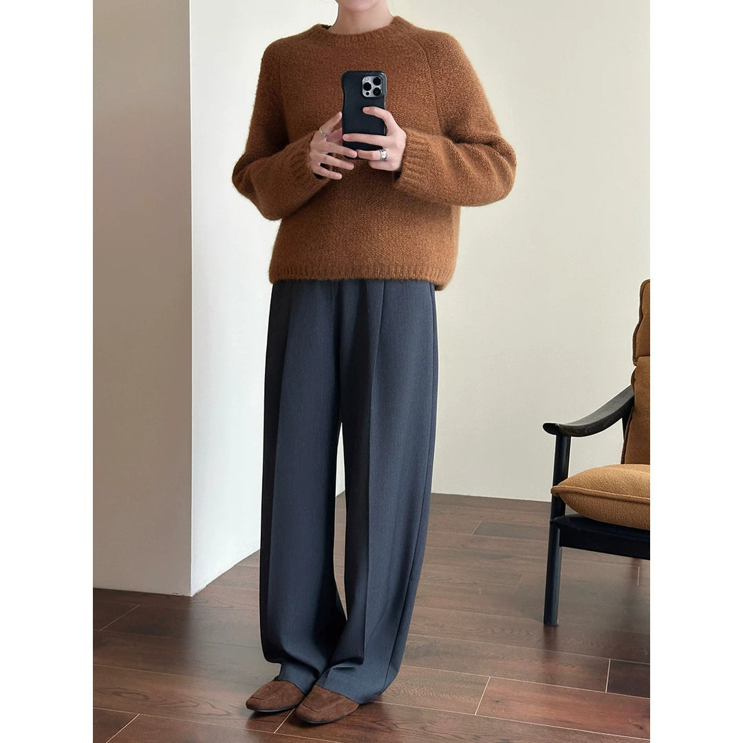 Damen Elegante und bequeme weite Anzughose Echoarchiv