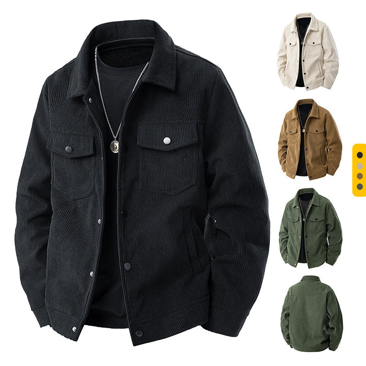 Herren Komfortable Cordjacke Echo Archiv