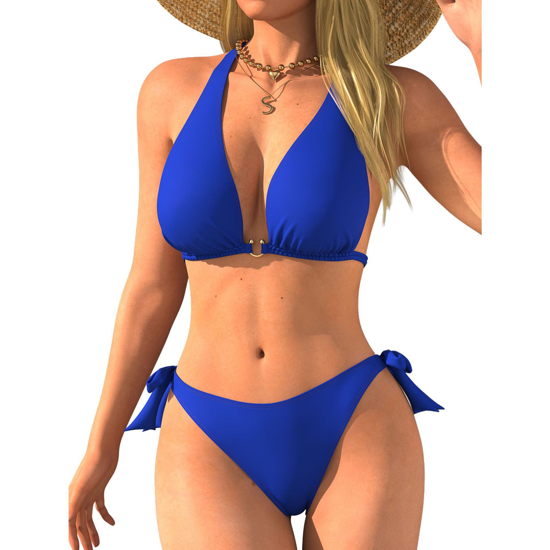 Damen Triangel-Bikini mit Rückenband und sinnlichem V-Ausschnitt Echo Archiv