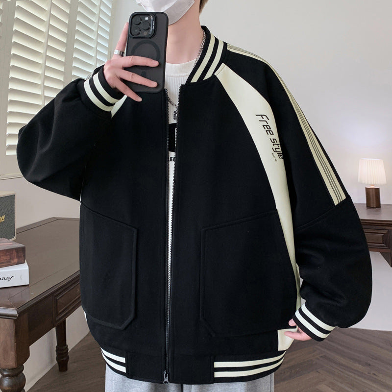 Unisex Sportliche Bomberjacke mit kontrastierenden Ärmelabschlüssen Echoarchiv