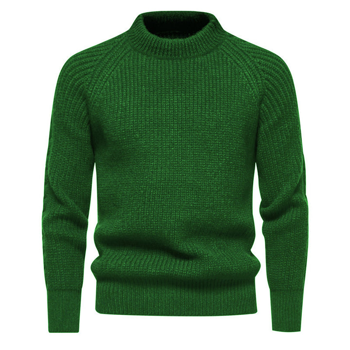 Herren Grobstrickpullover mit hohem Kragen und zeitlosem Design Echoarchiv