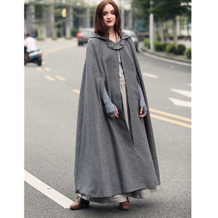 Damen elegante Kapuzenumhang mit verstellbarem Verschluss – Montévia